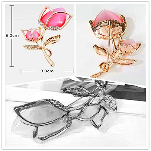 Image of Lavender flower brooch crystal rhinestone tulip brooch elegant accessories jewelry women brooches and pins fashion jewelry wedding flowers lapel pin