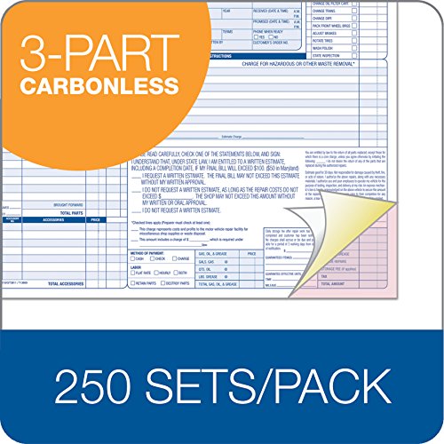 Adams-Garage-Repair-Order-Forms-85-x-11-Inch-3-Parts-250-Count-White-and-Canary-and-White-Tag-GT3811
