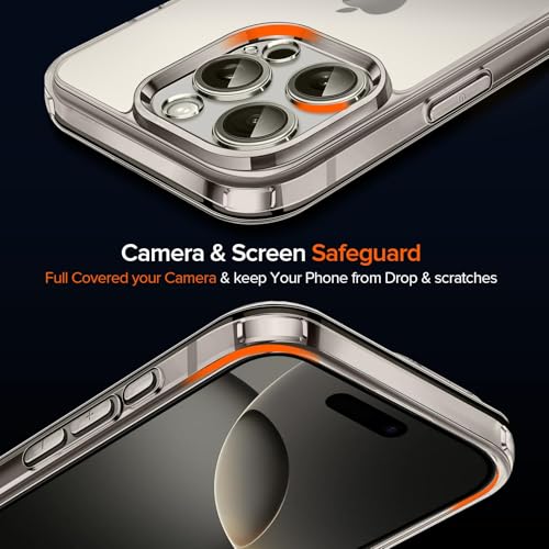 Image of ivoler 3-in-1 Case for iPhone 16 Pro 6.3 inch,Titanium Gray