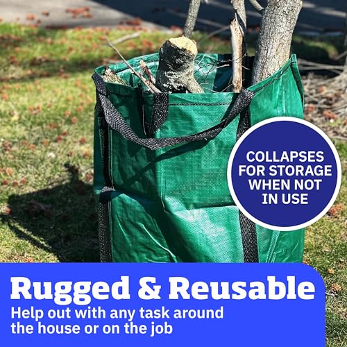Durasack BB-2028CTN Heavy Duty Home And Yard Waste Bag 48-Gallon Woven Polypropylene, Reusable Lawn And Leaf Garden Bag thumb #3