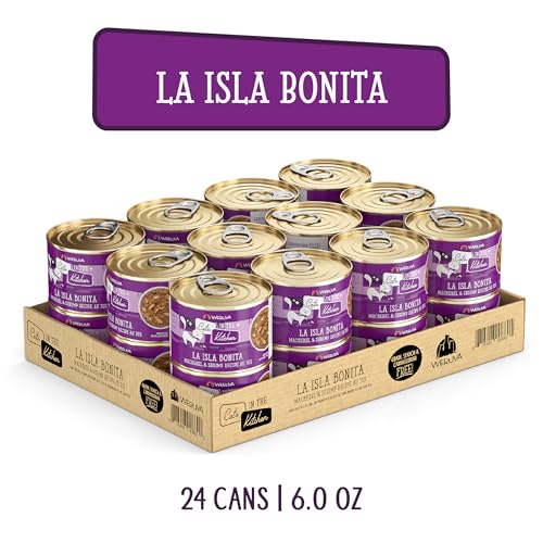 Image of Weruva Cats in The Kitchen, La Isla Bonita with Mackerel & Shrimp Au Jus Cat Food, 6oz Can (Pack of 24)