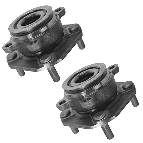 Image of TRQ Front Left and Right Wheel Bearing and Hub Assembly Set 2 Piece Compatible with 07-12 Nissan Sentra Base Model with 4 Wheel ABS Brakes 07-12 Sentra SL S 09-12 SR