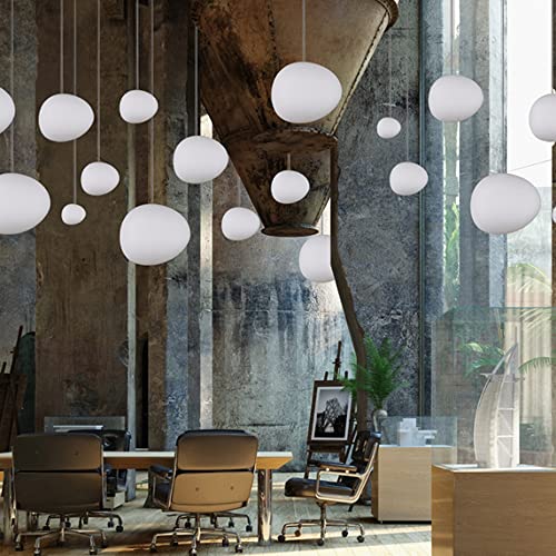 Suspension moderne en pavés blancs lustre réglable 0.5m - 4