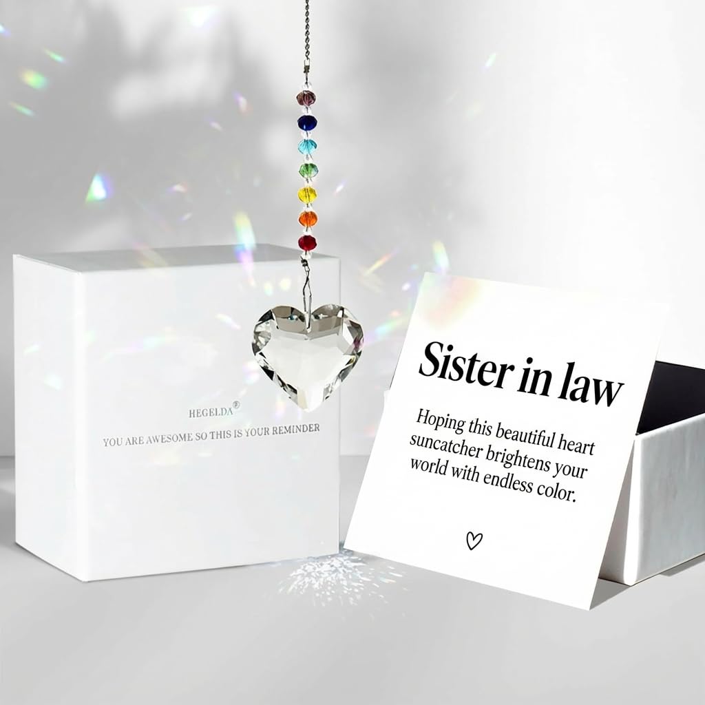 Hegelda Sister in Law Gifts from Sisters Crystal Suncatcher Ornaments