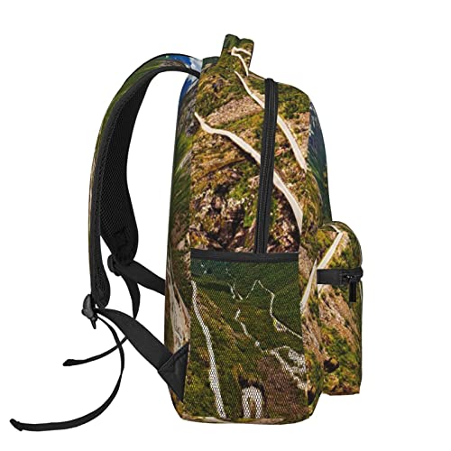 Sac à dos Norvège pc portable noir avec motifs imprimés tendance
