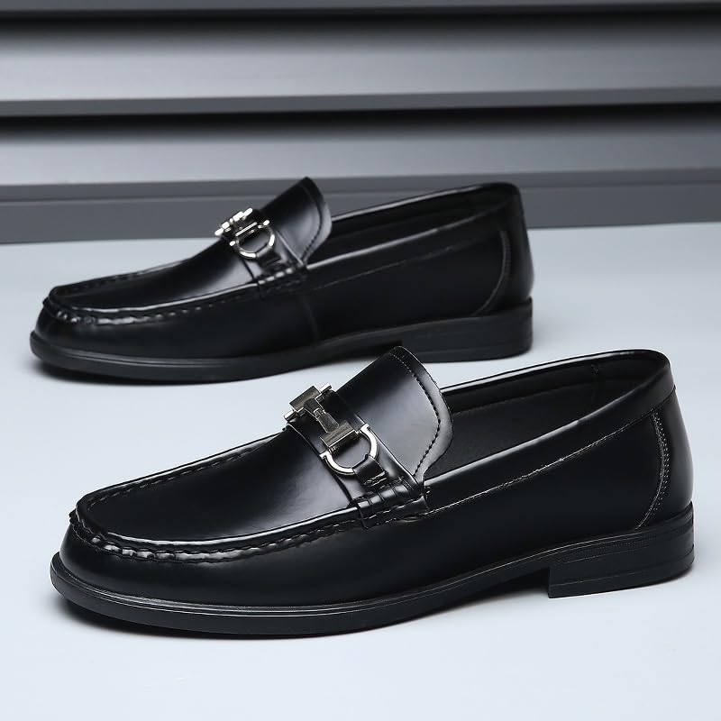 Men's Oxford Dress Shoes Business Casual Fashion Slip-On Derby Comfort Soft Breathable Leather Loafers Shoes2
