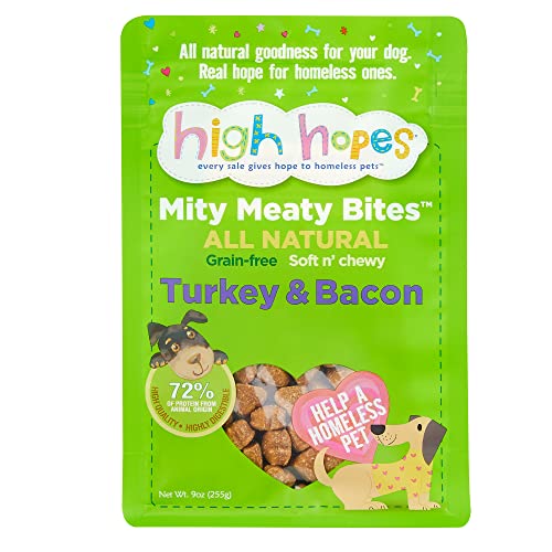 High Hopes - Every Sale Gives Hope to Homeless Pets - Mity Meaty Bites Turkey & Bacon Soft & Chewy 9oz High Hopes - Every Sale Gives Hope to Homeless Pets - Mity Meaty Bites Turkey & Bacon Soft & Chewy 9oz
