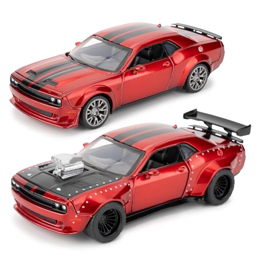 Modelo de Auto 1:36 Dodge Challenger SRT Hellcat Rojo miniatura 2