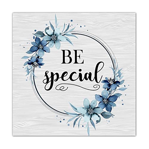 Plaque murale en bois Be Special pour égayer un mur vide avec des fleurs rétro