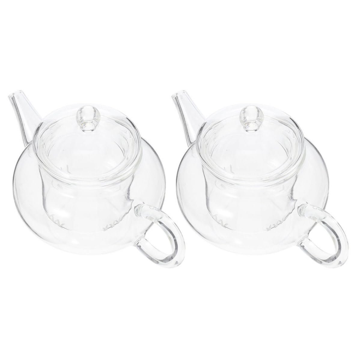 Théières en verre avec infuseur de 250ml, mini théière transparente individuelle