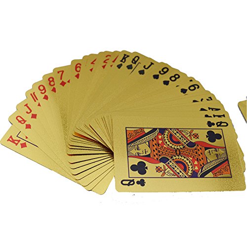 Baralho Dourado Naipes Folheado Cartas Poker Truco