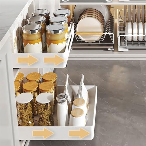 Placard encombré ? Étagère à condiments extensible sans perçage pour cuisine - 7