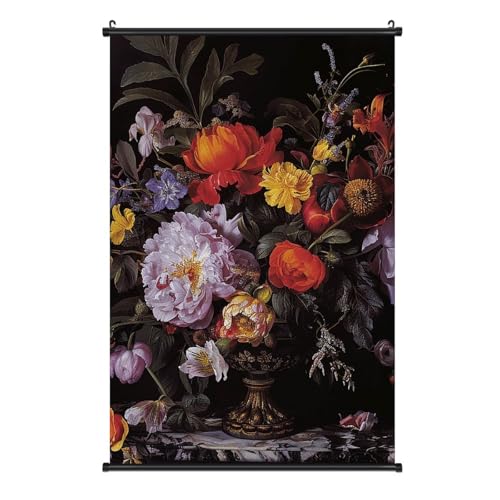 Vase de fleurs imprimé en poster sur toile poétique pour mur
