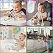 Baby Montessori Toy, High Chair Suction Cup Toy and Teething Toy Set - Table Toy & Pop-it Fidget Teether for 6+ Months 1 2 3 Years, BPA Free Silicone Sensory Toys for Baby and Toddler (Beige)