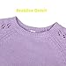 Kid Nation Girls Sweaters for Teen Girls Toddler Girl Cute Knit Crewneck Pullover Lilac Size 3-4 T