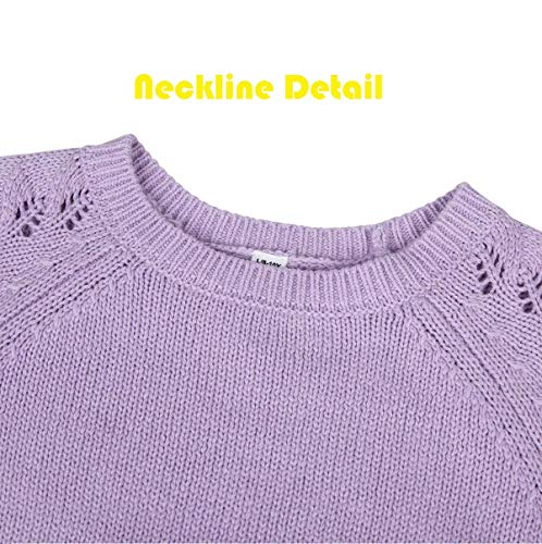 Image of Kid Nation Girls Sweaters for Teen Girls Toddler Girl Crewneck Pullover | Long Sleeve Knit Top for Casual Fall Winter Wear