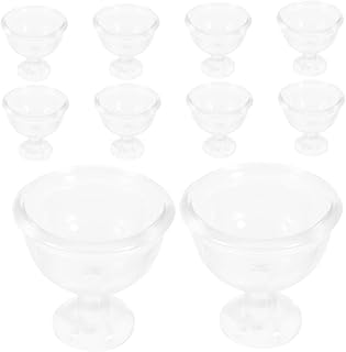 WHAMVOX 12 Pçs Mini Copos De Vinho Mini Copo De Sobremesa Mini Brinquedo Copo De Vinho Em Miniatura Copo De Sorvete Em Miniatura Casa De Bonecas Mini Copos Mini Casa Foto Adereços Mini