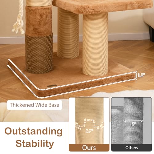 PETSITE árbol para gatos moderno 65 in alto miniatura 7