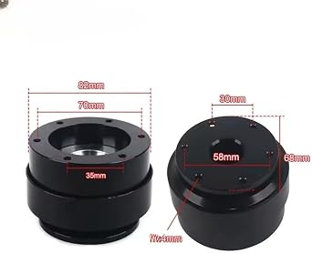 Marchfunny Precision Engineered Quick Release Steering Wheel Adapter for MOZA TURN Direct Drive For Racing Simulators with Wide Compatibility (Black)