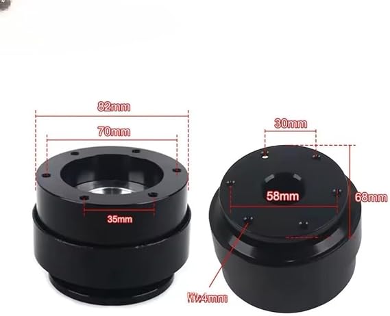 Marchfunny Precision Engineered Quick Release Steering Wheel Adapter for MOZA TURN Direct Drive For Racing Simulators with Wide Compatibility (Black)