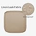 Easy-Going Patio Cushion Covers 22x20x4 Inch 4 Pack, Linen Look Outdoor Water Resistant Chair Seat Cushion Slipcover with Zipper for Outdoor Furniture, Covers Only! Beige