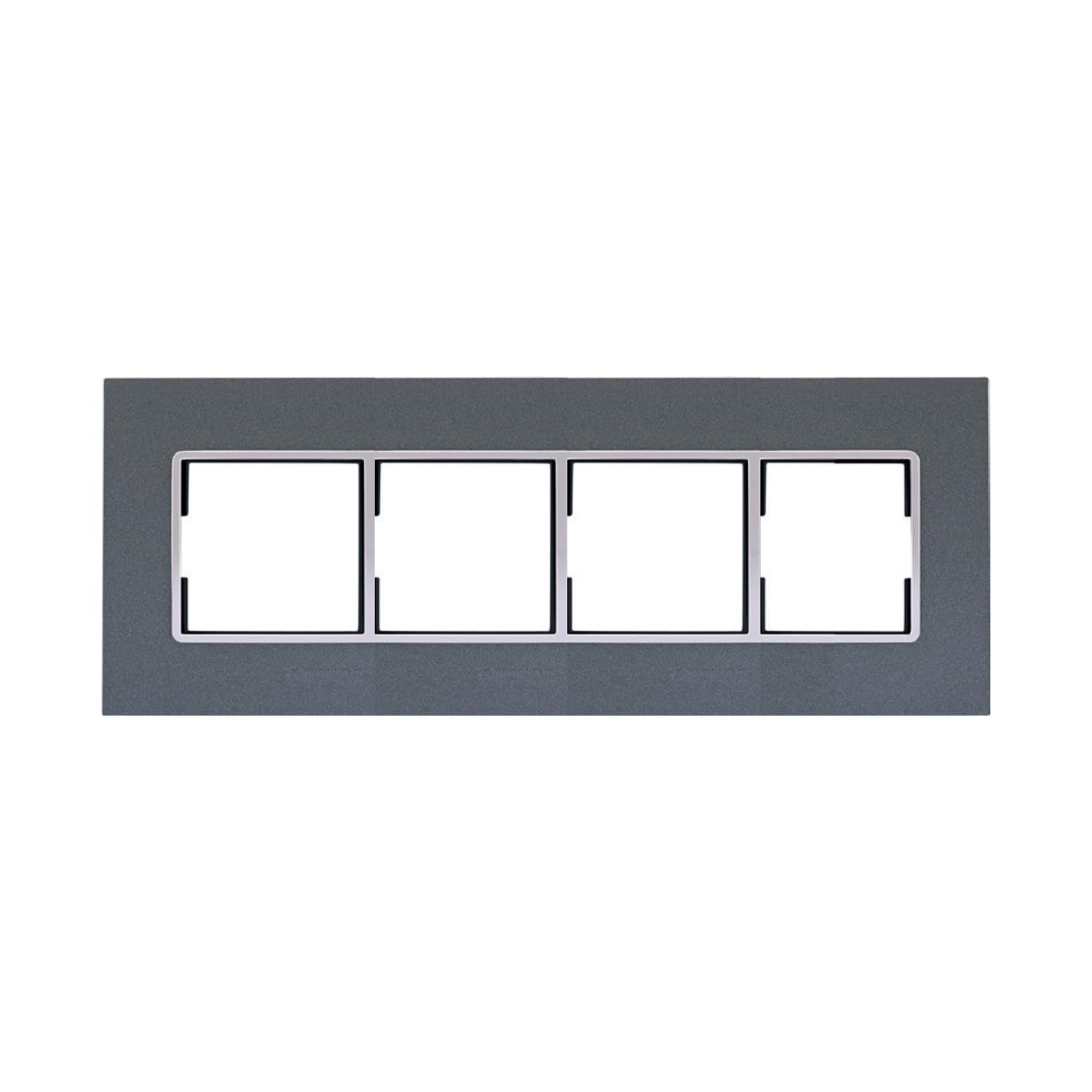 Anchor by Panasonic Penta 8 Module Gina Horizontal Cover Plate with Chrome Collar for Switch Board (Black, 65808B)-image-23