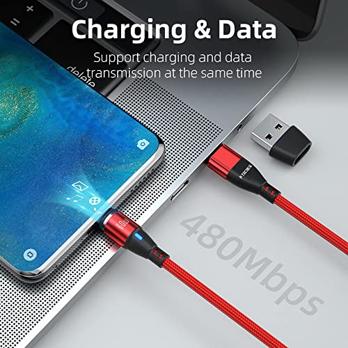 P-TECHUK 60W Super Fast USB C Magnetic Charging Data Cable, 6 in 1 Fast Charging Cable compatible with all Devices. A18 (Red - Image 3