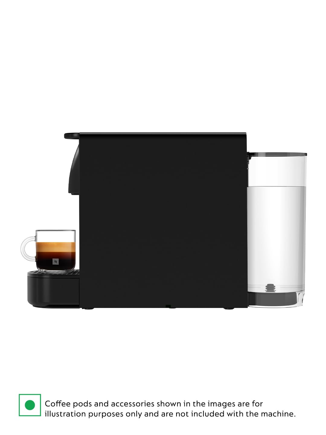 Nespresso Essenza Mini Coffee Machine (Black) with 4 Coffee