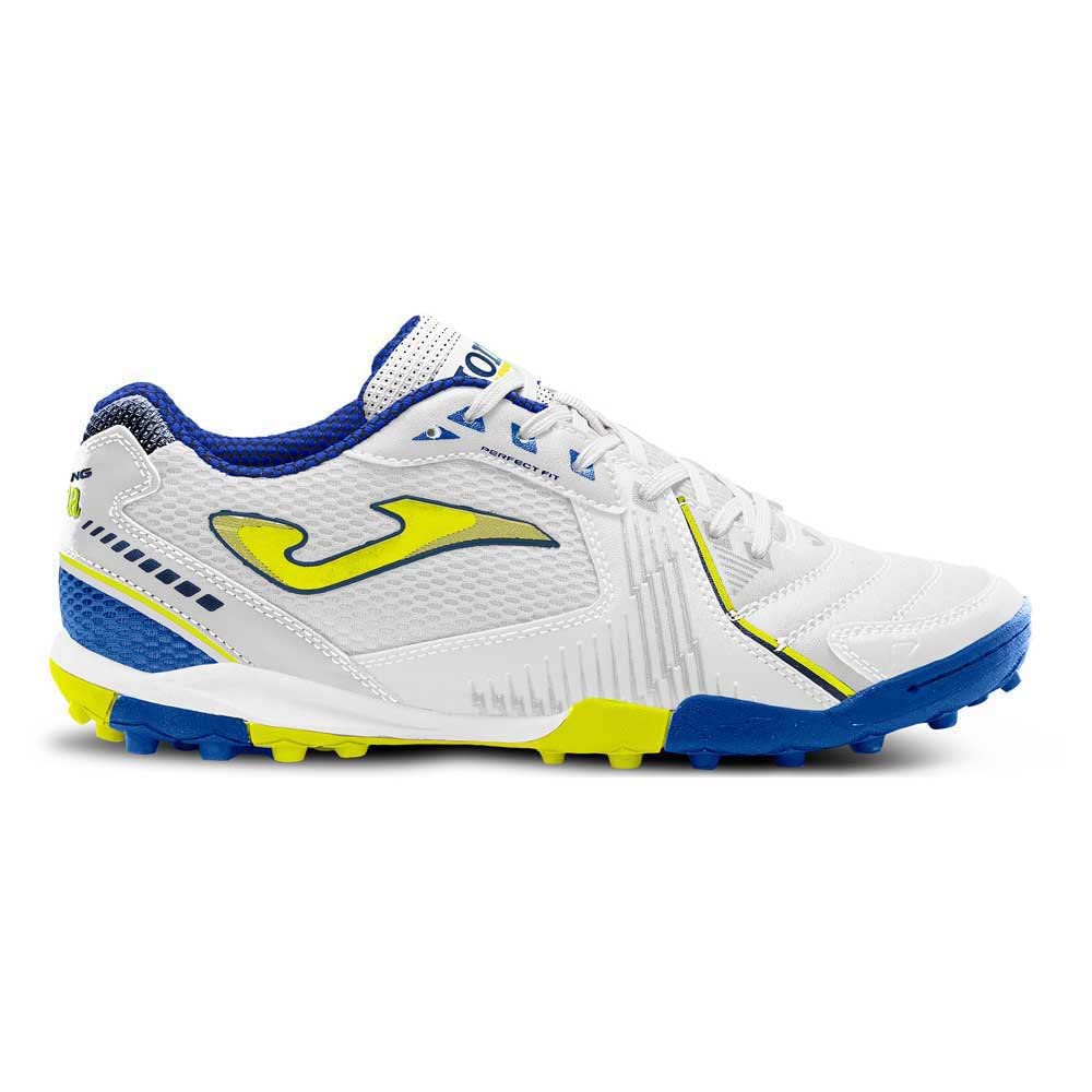 Joma Dribling 2209 Turf, męskie buty piłkarskie, Biały niebieski żółty, 45 EU