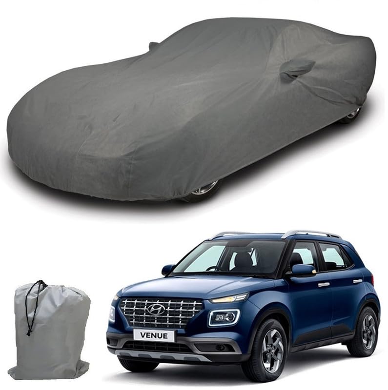 Image of ARCUATE Triple Layer Custom fit Car Body Cover for Hyundai Venue |Top Layer Dustrproof | Middle Layer Waterproof | Bottom Layer Scratch Protection | Outdoor Indoor Fabric