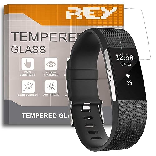 REY Protector de Pantalla para Fitbit Charge 2, Premium