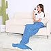 TONGQING Mermaid Tail Blanket, Crochet Knitted Sleeping Bag Sofa Bedding Cozy Blankets for Girls Adults Kids All Season