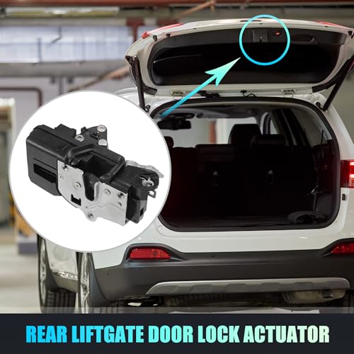Image of X AUTOHAUX Replacement Rear Liftgate Door Lock Actuator for Pontiac Torrent 2006-2007 for Chevrolet Equinox 2005-2006 Tailgate Latch Assembly No.15256081 /22715163 Black