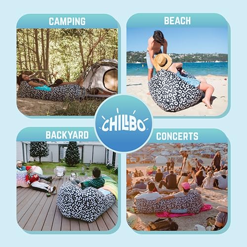 Chillbo Shwaggins Inflatable Couch – Cool Inflatable Lounger Easy Setup Inflatable Chair is Perfect for Beach Gear, Camping Fun and Festival Accessories.