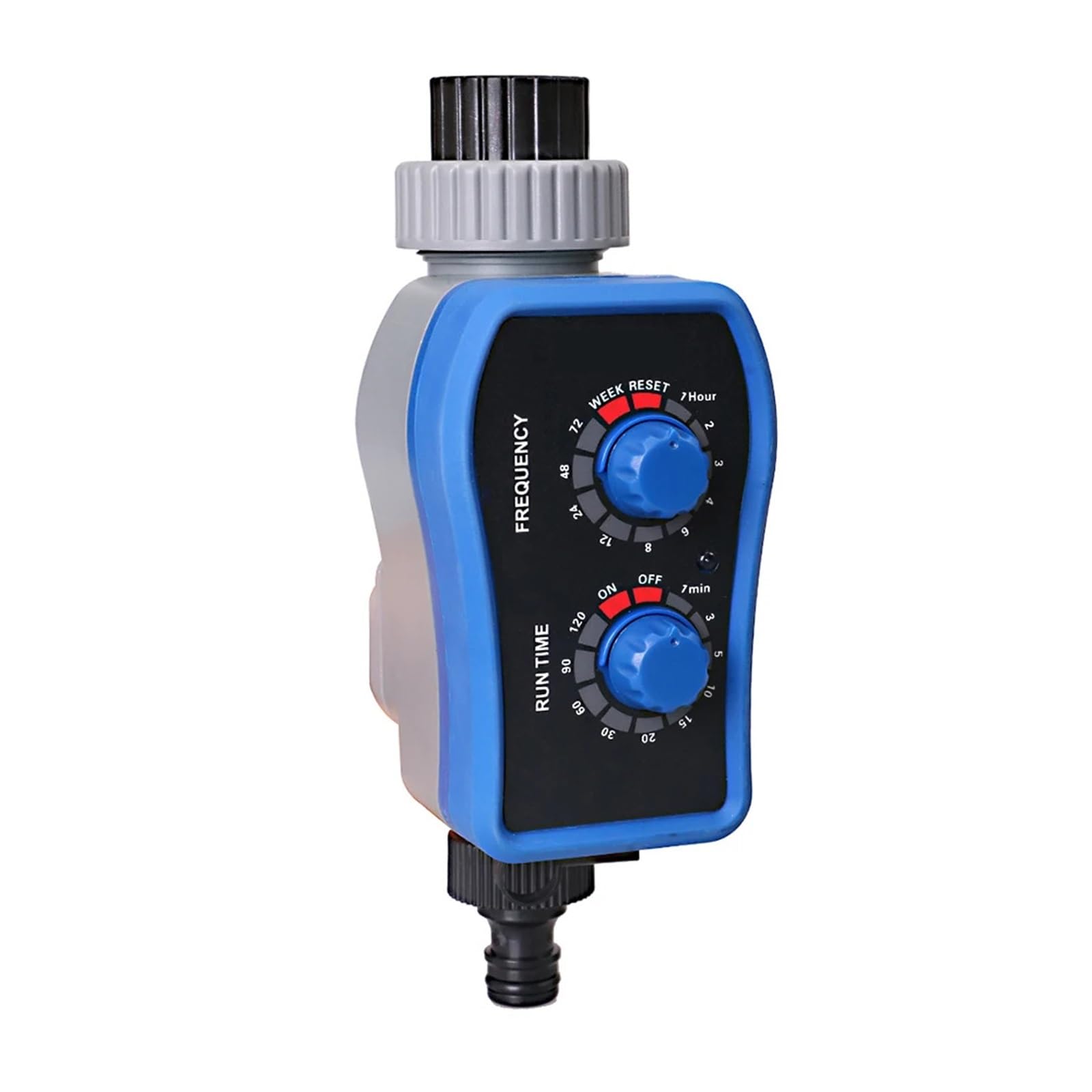NURII Timer for irrigazione Domestica, valvola a Sfera da Giardino Irrigazione Elettronica Automatica da Giardino Timer for irrigazione a Due quadranti con Foro for sensore Pioggia