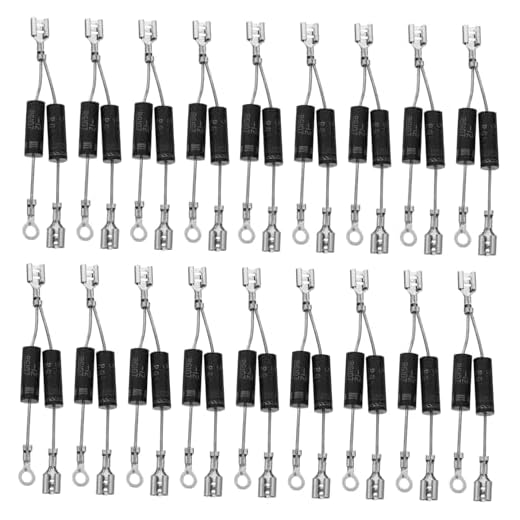NOLITOY 10Pcs High Voltage Microwave Diode Replacement Kit for Microwave Oven Parts Efficient Heating Low Thermal Resistance Stable Voltage Resistance Reliable Performance
