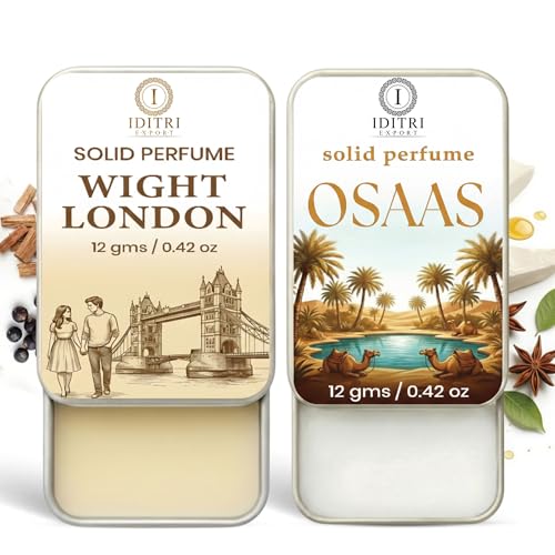 Image of Solid Perfume |wight london&Osaas Alcohol Free Wax Perfume Balm, Long Lasting | Pocket Tin 12g, Pack Of 2| Non Greasy Smooth Glide, Travel Friendly Men And Women
