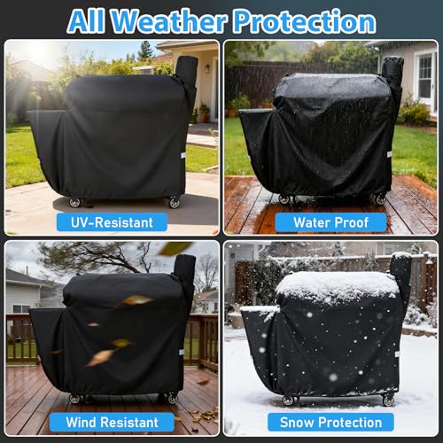 Image of Utheer Grill Cover for Recteq RT-1250 RT-700 RT-680, 600D Waterproof