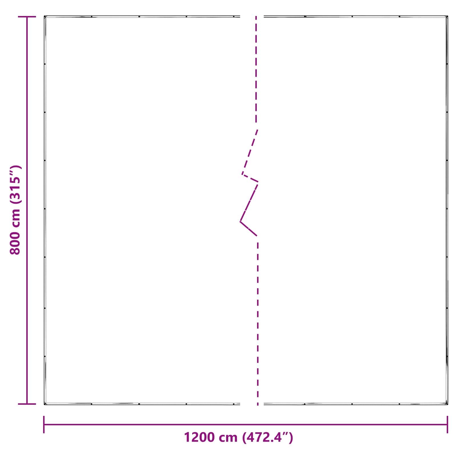vidaXL Protección de Plantas Transparente 8 x 12 m PE, Jardín y Terraza, Rectangular, Cubierta Moderna de Lona, Protección Exterior, Protección contra Climas y Equipos