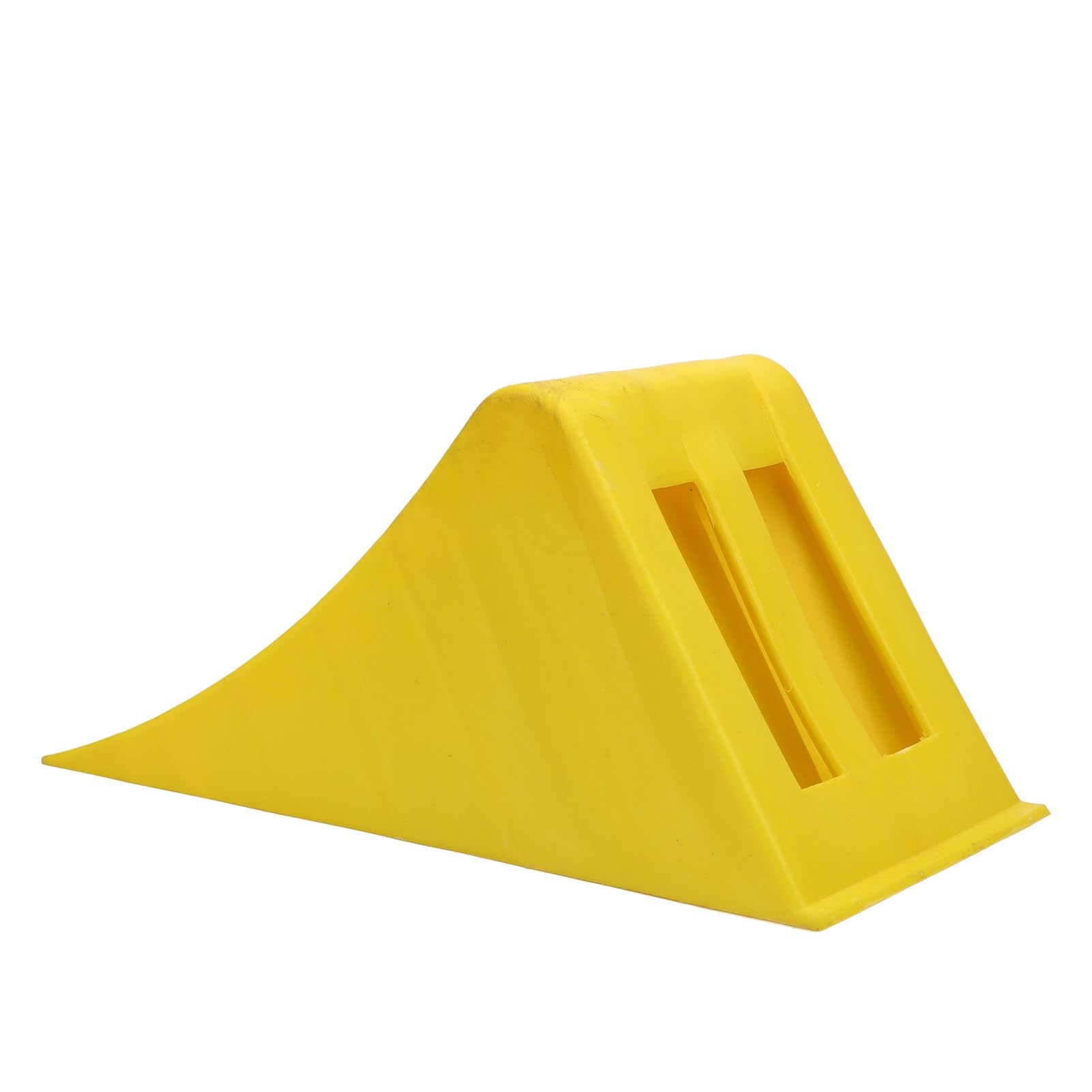 1 szt. Kliny pod koła o dużej wytrzymałości Żółty, wysokiej jakości plastikowy korek do koła, 1 3 tony, 380 x 160 x 170 mm do przyczep samochodowych RV Truck ATV