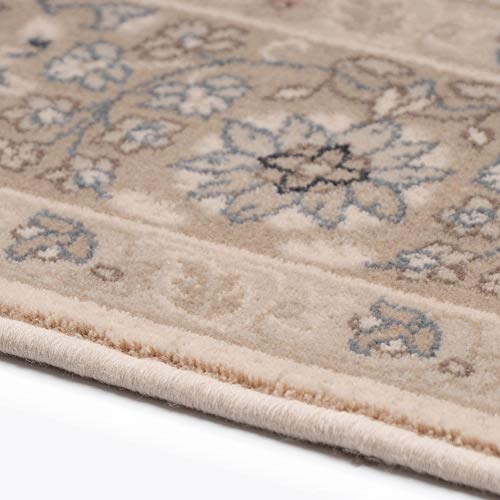 Klassischer Orient-Teppich aus 100% nachhaltiger Schurwolle | Florales Ziegler Design | 240 x 340 cm; Farbe: hell beige… – Bild 4