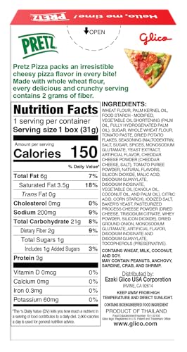 Glico Pretz Biscuit Stick, Pizza Flavored, 1.09 Ounce (Pack of 10)