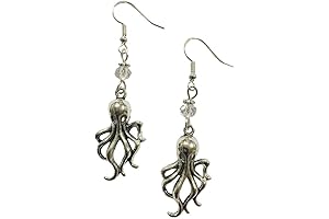 Dazzling Octopus or Squid Earrings: A Nautical Charm for Women