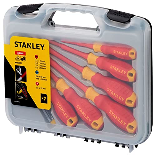 Stanley Jogo de Chaves de Fenda, Kit de Ferramentas Ideal para Caixa de Ferramentas, com Fenda Reta e Cruzada, Modelo STMT60175, 7 Peças