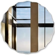 Bath+ Mirror Round Frameless Bathroom Mirror Home Wash Basin Waterproof Silver Mirror for Wall Mounting 50 cm