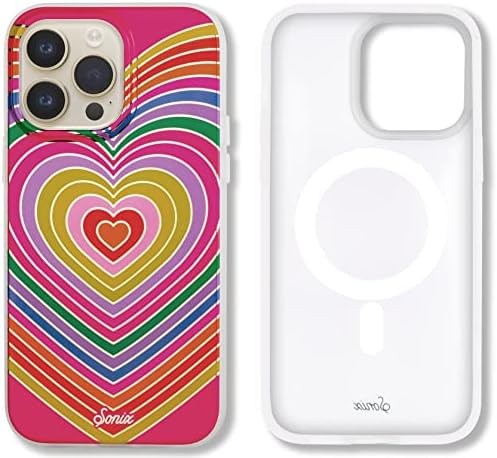 Sonix Case for iPhone 14 Pro Max | Compatible with MagSafe | 10ft Drop Tested | Rainbow Hearts