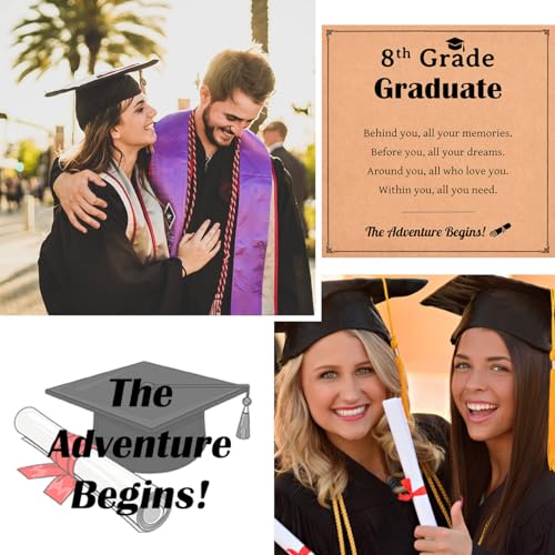 Image of Graduation Gifts for Her, Class of 2026 High School 5th 6th 8th Grade College Masters Degree Graduation Compass Bracelet Jewlry Gifts for Girls Women