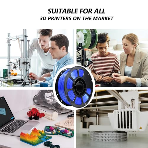 Image of iBOSS Silk PLA+ Dual Color Filament 1.75mm, Bi-Color Shiny PLA Plus Finish, Smooth & Glossy, 1kg Spool (2.2lbs), Shiny Silk PLA PRO Coextruded Filament for 3D Printers (Silk Blue Black)