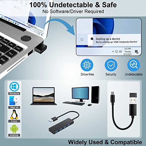 Ratón USB automático de metal QUI negro con dos modos libres de software 3