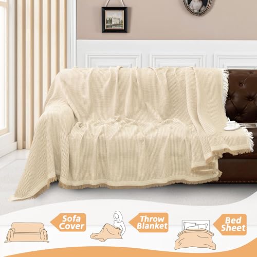 Housse pour canapé sectionnel jacquard avec pampille style bohème - 4